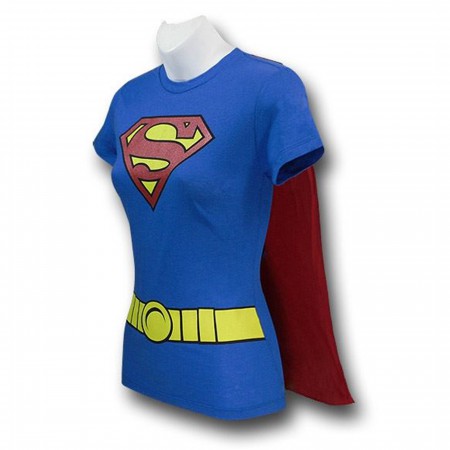 Supergirl Juniors Costume Caped T-Shirt