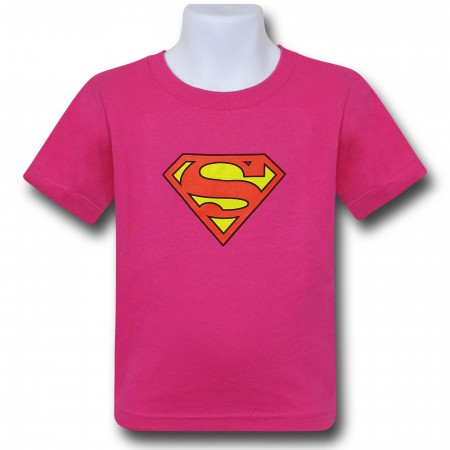 Supergirl Kids Pink Symbol T-Shirt