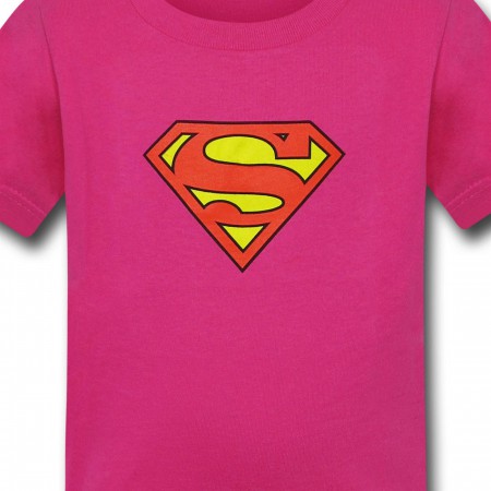 Supergirl Kids Pink Symbol T-Shirt