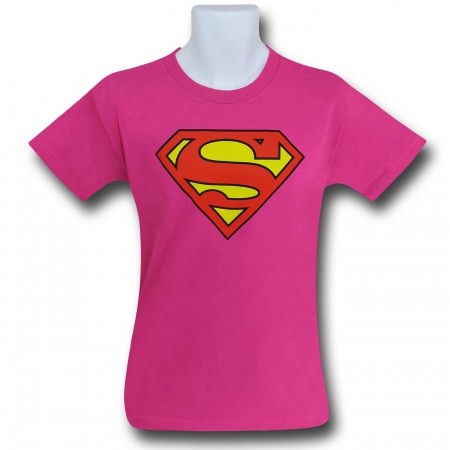 Supergirl Kids Pink Symbol T-Shirt