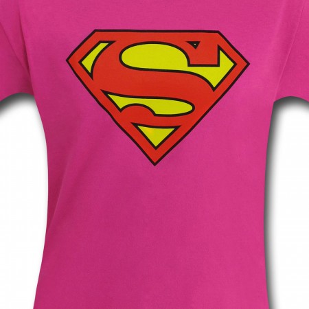 Supergirl Kids Pink Symbol T-Shirt