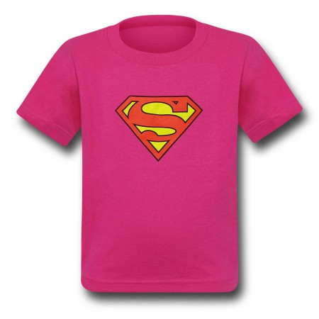 Supergirl Kids Pink Symbol T-Shirt