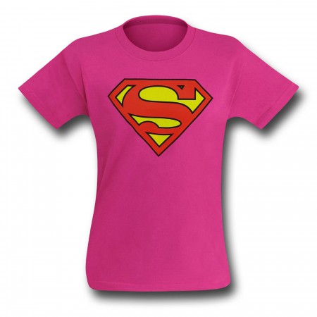 Supergirl Kids Pink Symbol T-Shirt