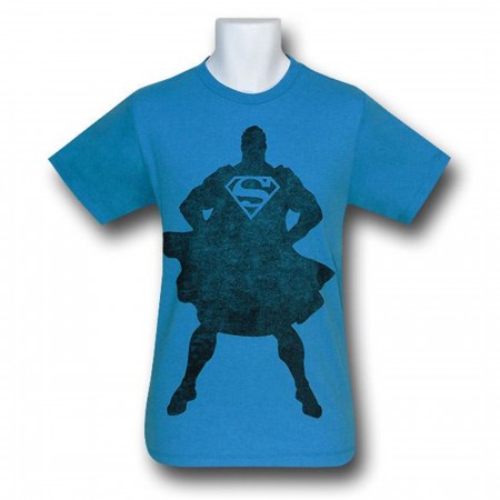 Superman Turquoise Grain Silhouette T-Shirt
