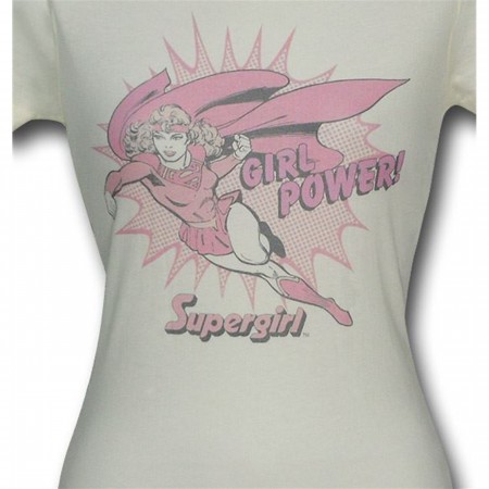 Supergirl Women's Cream Girl Power T-Shirt