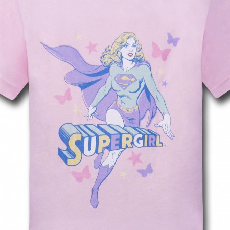 Supergirl Pastel Pink Kids T-Shirt