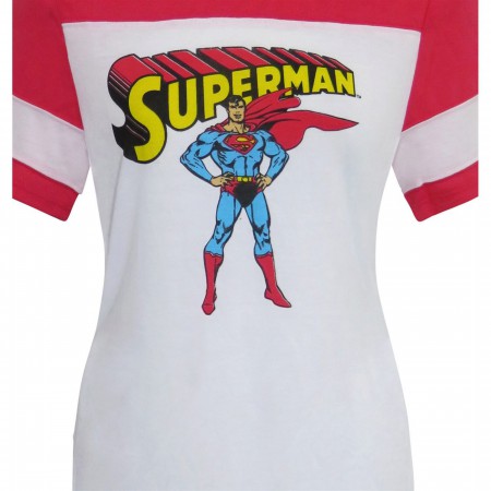 Superman Women's Side Split Football Tunic T-Shirt