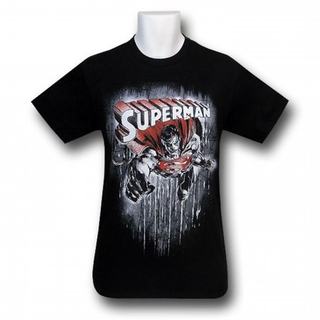 Superman Dripping Logo and Image T-Shirt