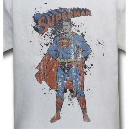 Superman Juvenile Vintage Splatter T-Shirt