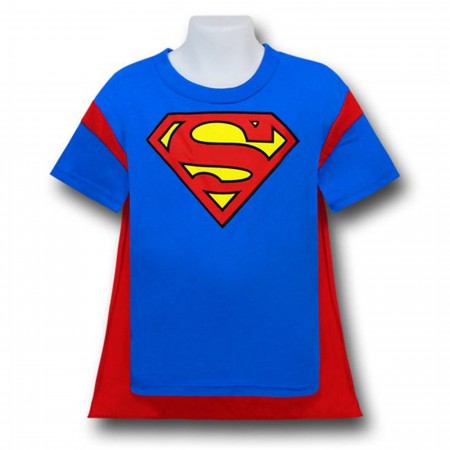 Superman Kids Blue Caped Costume T-Shirt