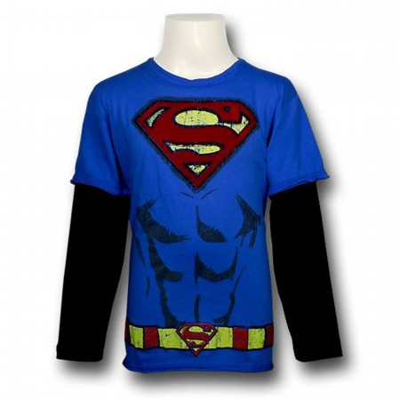 Superman Kids Costume 30s Long Sleeve T-Shirt