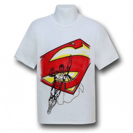 Superman Transparent Flight Kids T-Shirt