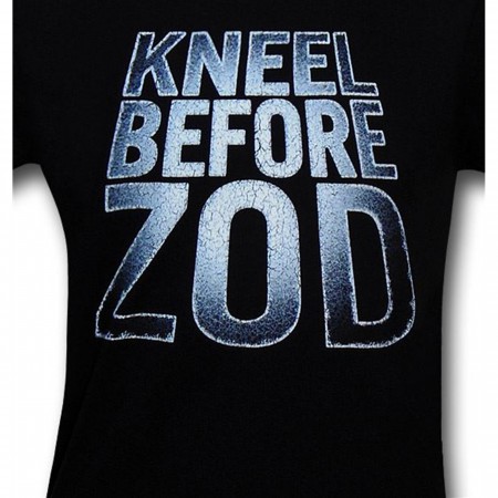 Superman Kneel Before Zod Logo Black T-Shirt