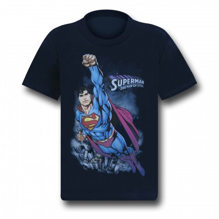 Superman Left Fist Flight Kids T-Shirt