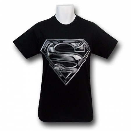 Superman Chrome Metal Symbol T-Shirt