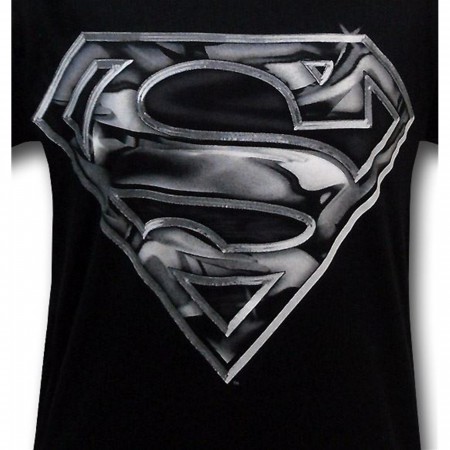 Superman Chrome Metal Symbol T-Shirt