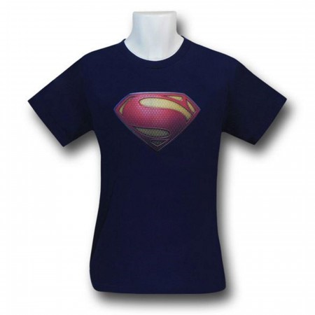 Superman Man Of Steel Symbol Kids T-Shirt