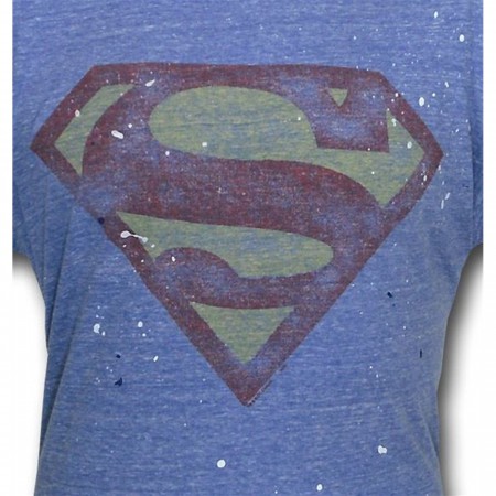 Superman Paint Splatter Logo Junk Food T-Shirt
