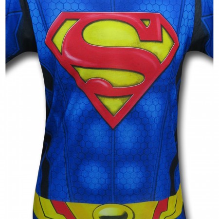 Superman Suit-Up Sublimated Caped Costume Kids T-Shirt