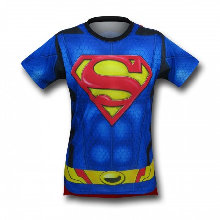 Superman Suit-Up Sublimated Caped Costume Kids T-Shirt