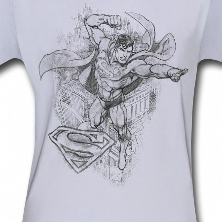 Superman Soaring Sketch T-Shirt