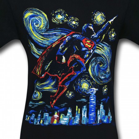 Superman Starry Night T-Shirt
