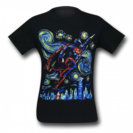 Superman Starry Night T-Shirt