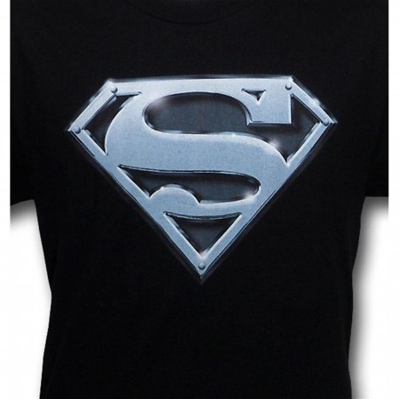 Superman Steel Symbol Black T-Shirt