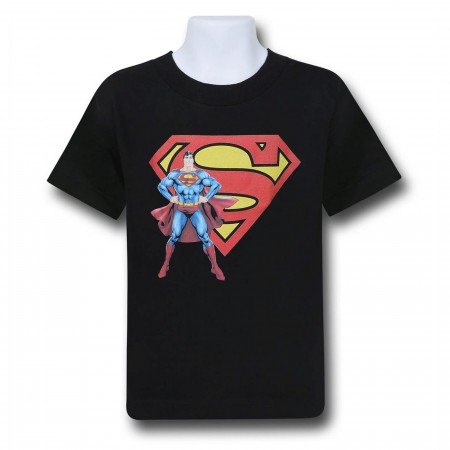 Superman Stance and Symbol Kids T-Shirt