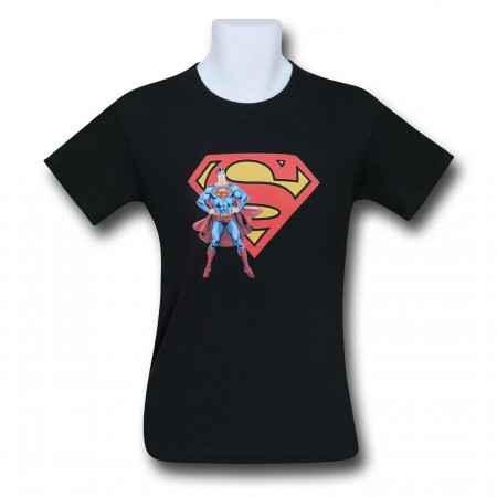 Superman Stance and Symbol Kids T-Shirt