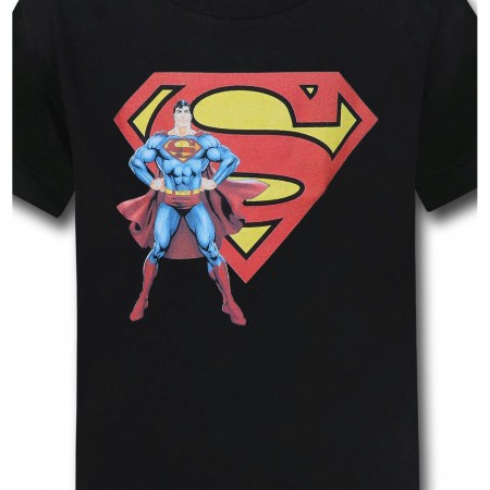 Superman Stance and Symbol Kids T-Shirt