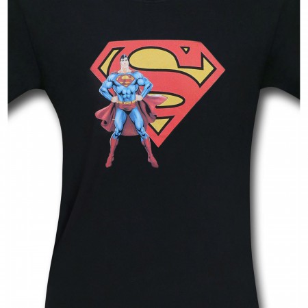 Superman Stance and Symbol Kids T-Shirt