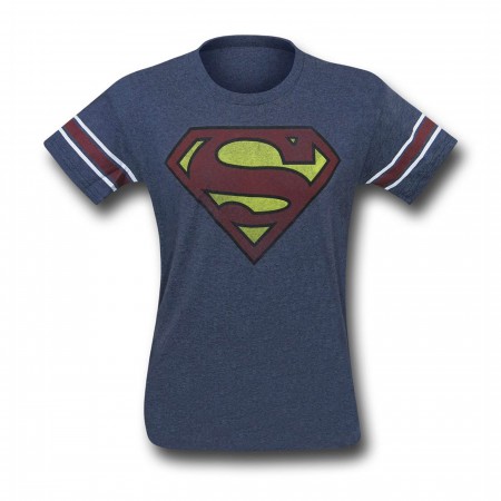 Superman Symbol Heather Blue Men's Athletic T-Shirt