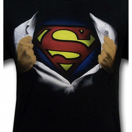 Superman Symbol Unbuttoned T-Shirt