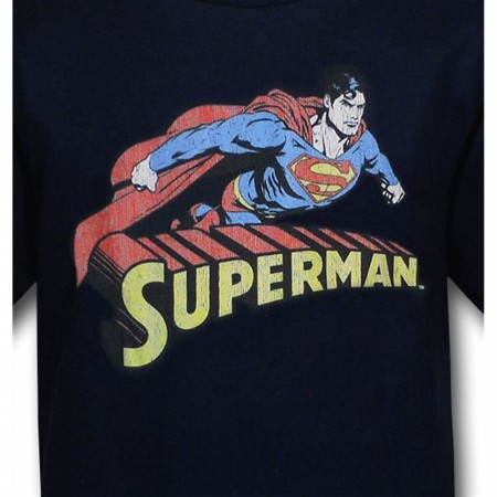 Superman Distressed Fly Up Kids T-Shirt