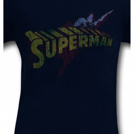 Superman Vintage Logo and Image T-Shirt