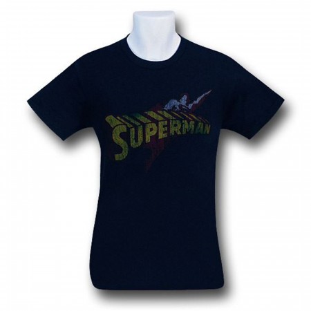 Superman Vintage Logo and Image T-Shirt