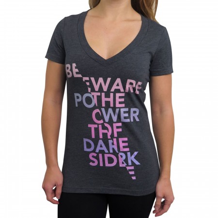 Star Wars Beware the Power Women's V-Neck T-Shirt