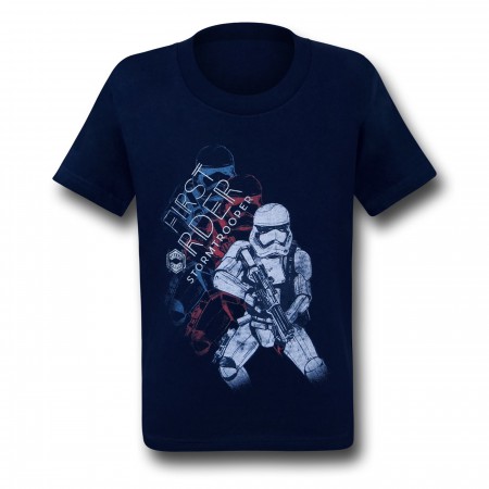 Star Wars Force Awakens First Order Navy Kids T-Shirt