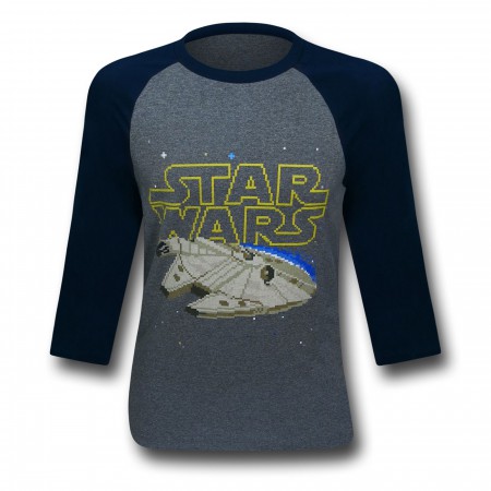 Star Wars Millenium Falcon Grey Raglan T-Shirt