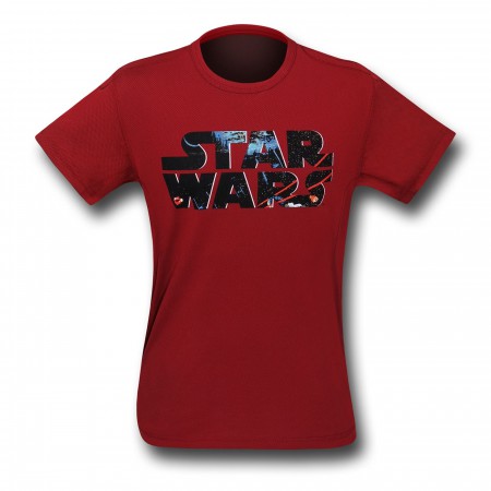 Star Wars Logo Red Polymesh Kids T-Shirt