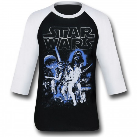 Star Wars New Hope Poster Raglan T-Shirt