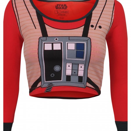 Star Wars Rebel Long Sleeve Women's Crop Top T-Shirt