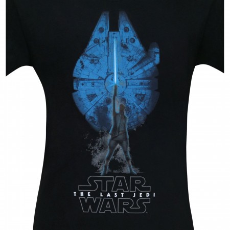 Star Wars Last Jedi Rey & The Falcon Men's T-Shirt