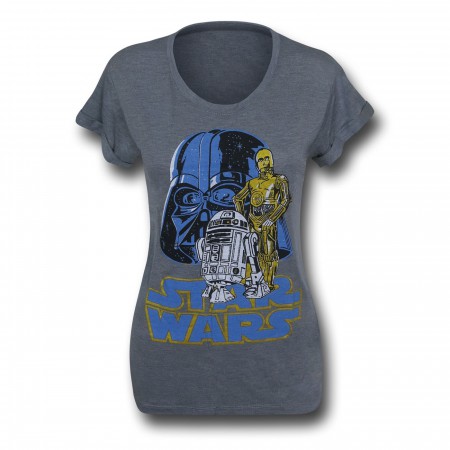 Star Wars Vader & Droids Women's T-Shirt