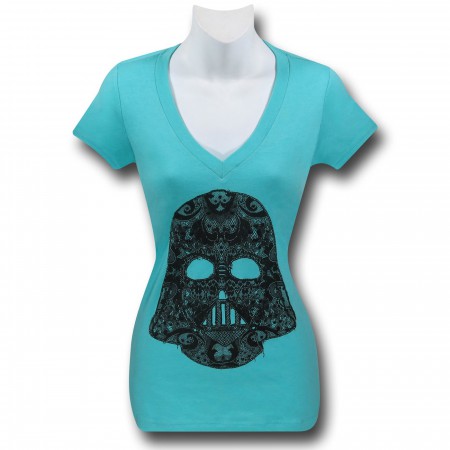 Star Wars Threadface Vader Women's V-Neck T-Shirt