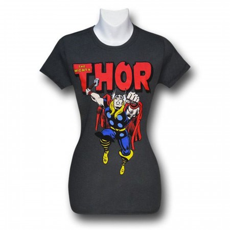 Thor Hammer Punch Women's Grey T-Shirt