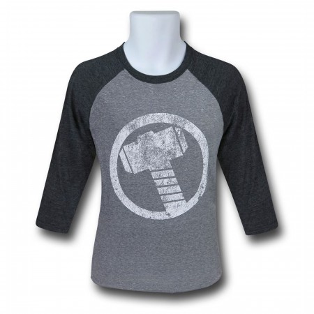 Thor Hammer Symbol Men's Baseball T-Shirt