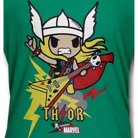 Thor Tokidoki Metal Head Green T-Shirt