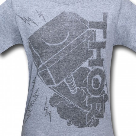 Thor Grey Hammer Kids T-Shirt
